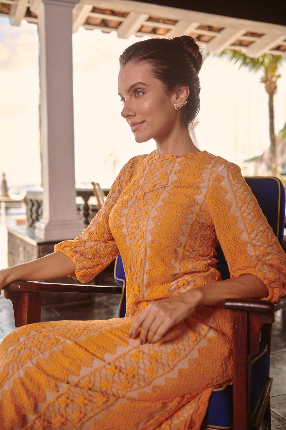 Orange Lace Dress