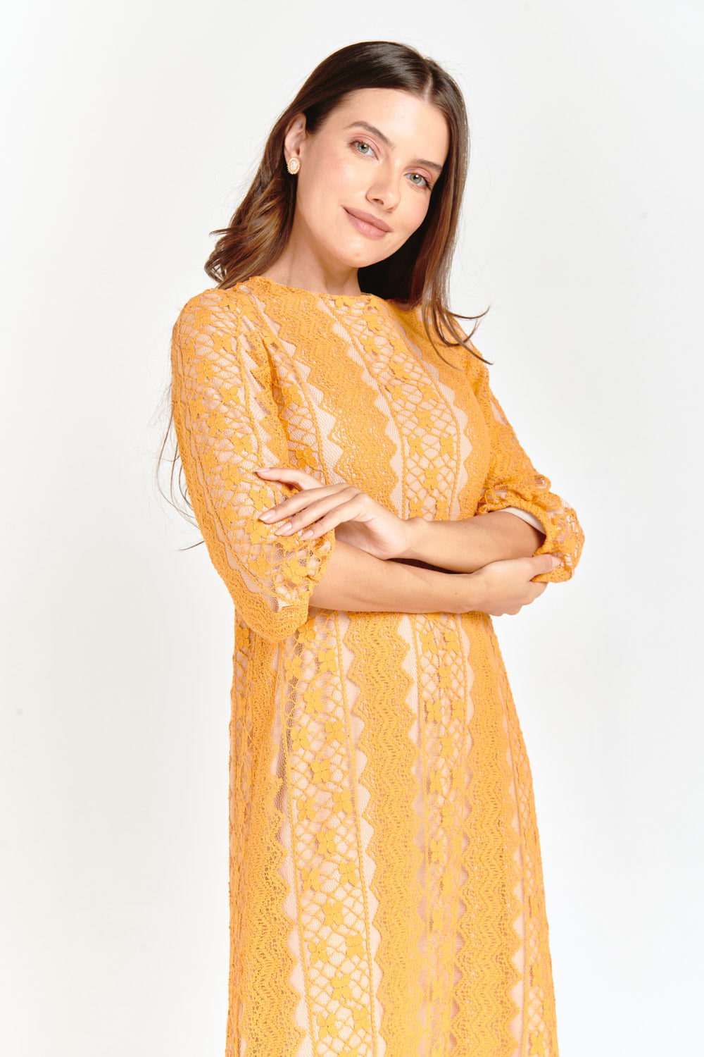 Orange Lace Dress