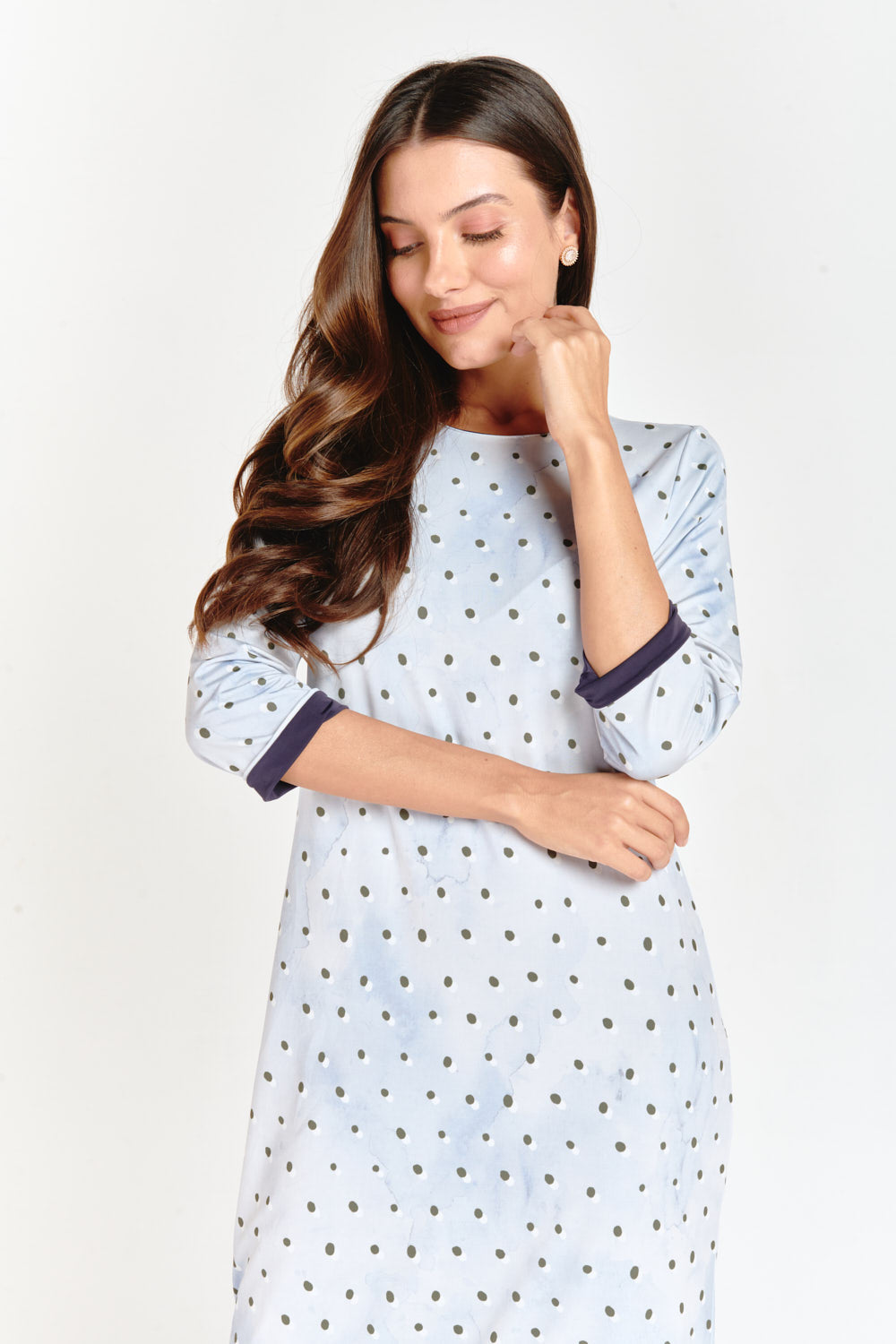 Polka Dots & Navy Blue Reversible Dress