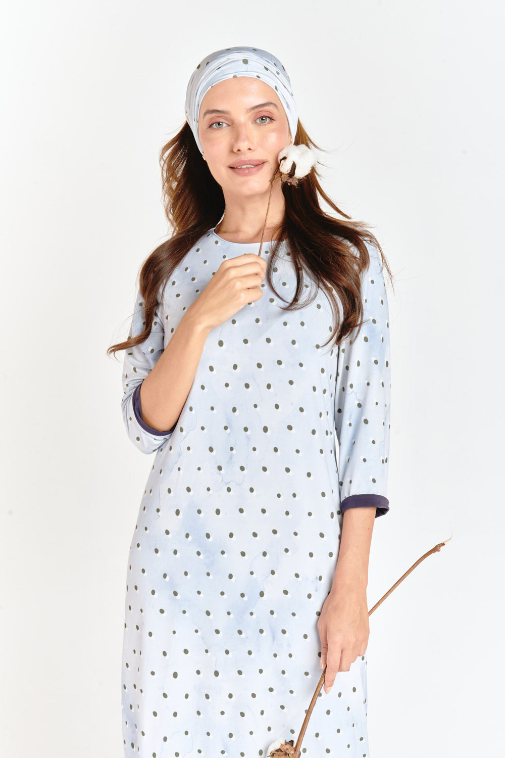 Polka Dots & Navy Blue Reversible Dress