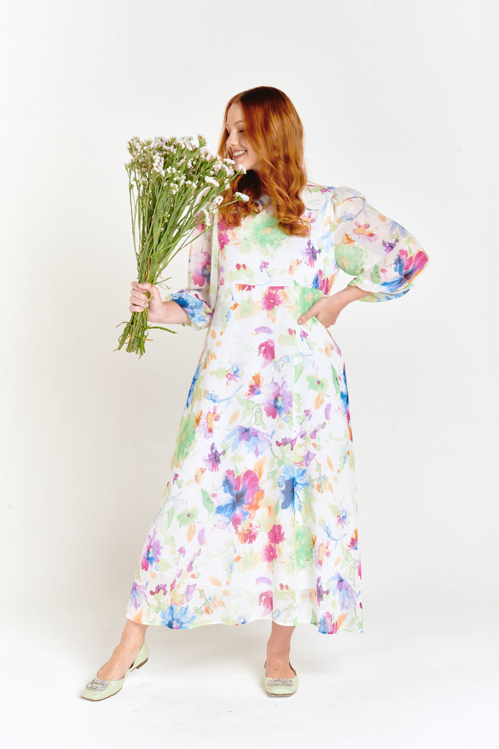 Puff Sleeve Dress Blossom