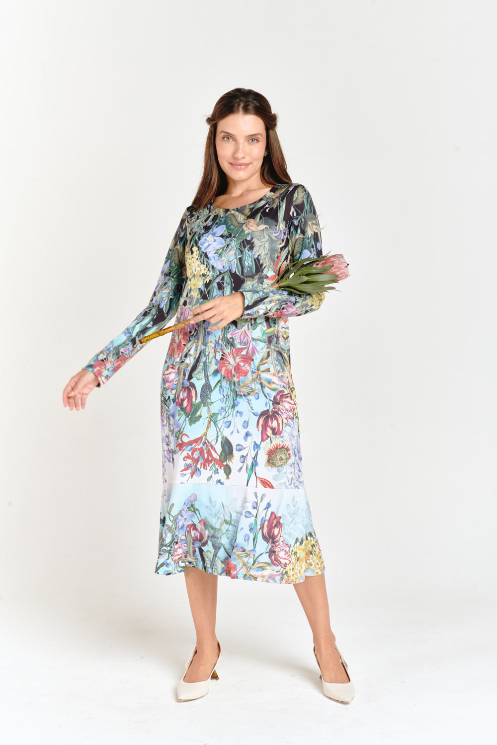 Colorful Garden Midi Dress