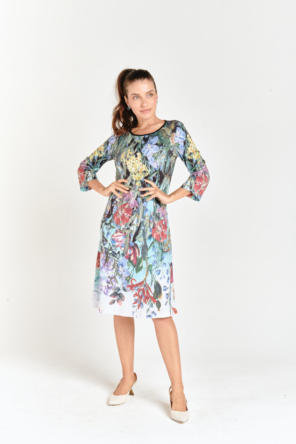 Colorful Garden T-Shirt Dress