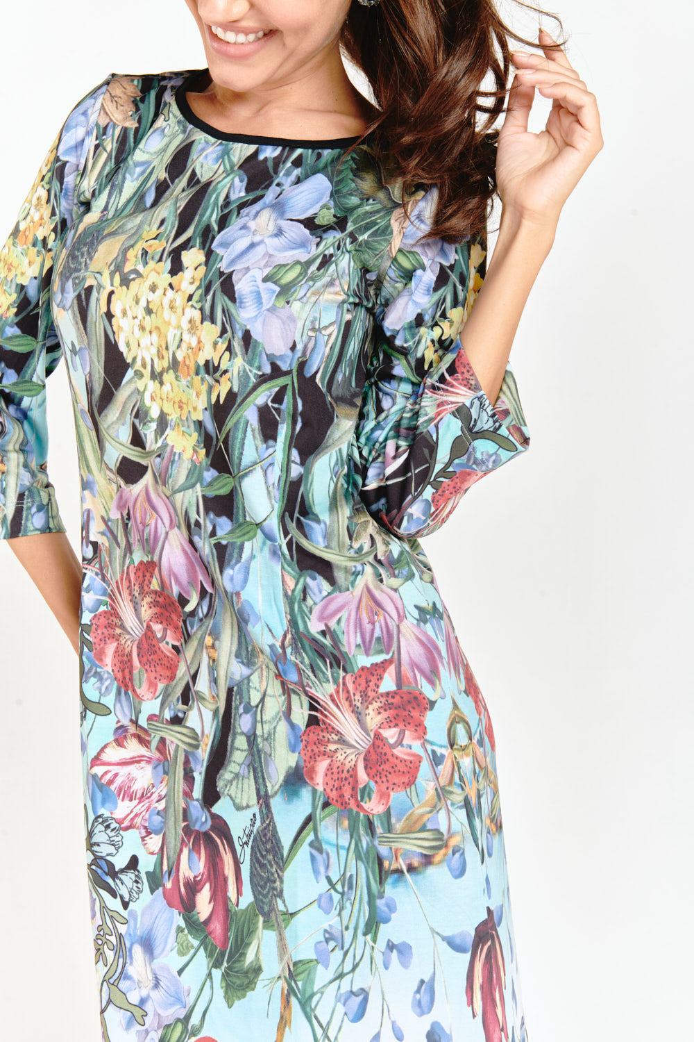 Colorful Garden T-Shirt Dress