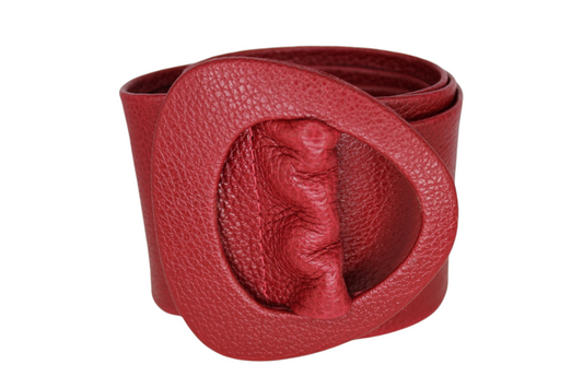 Women Red Leather Belt