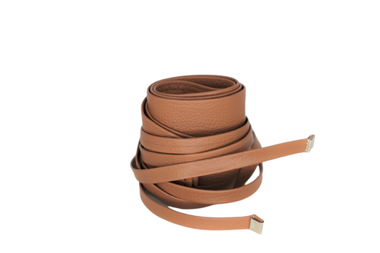 Women Caramel Leather Obi Belt