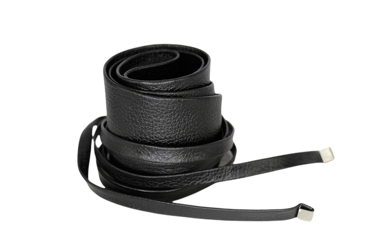 Women Black Leather Obi Belt