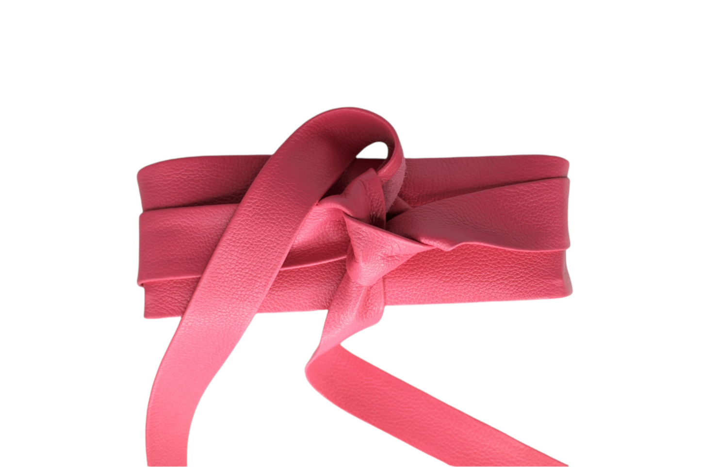 Women Pink Leather Obi Belt