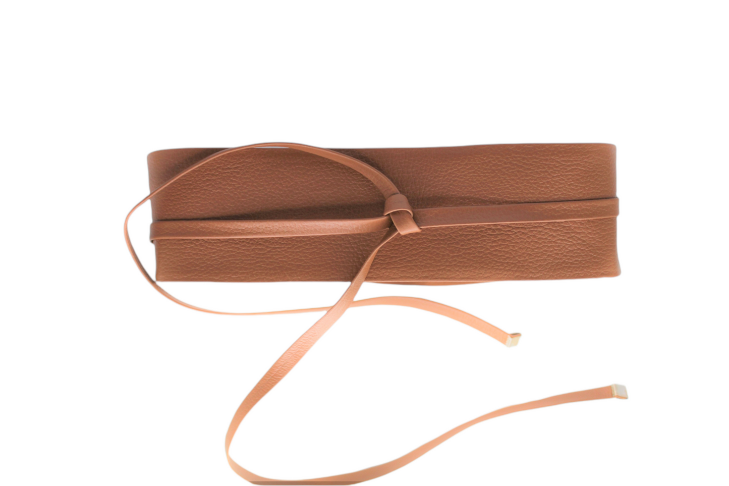 Women Caramel Leather Obi Belt