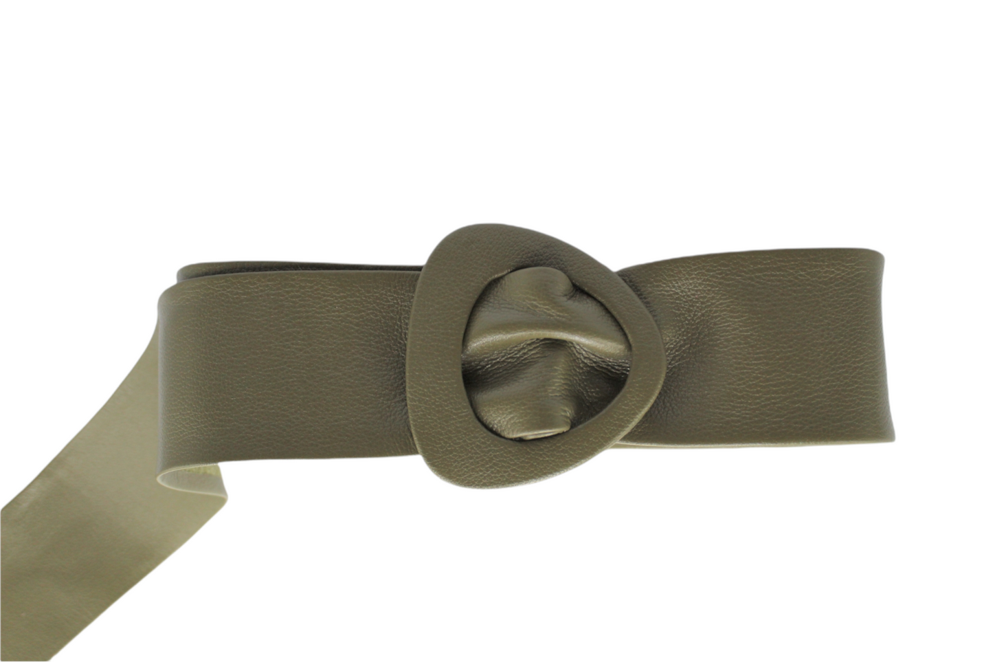 Women Green Leather Belt