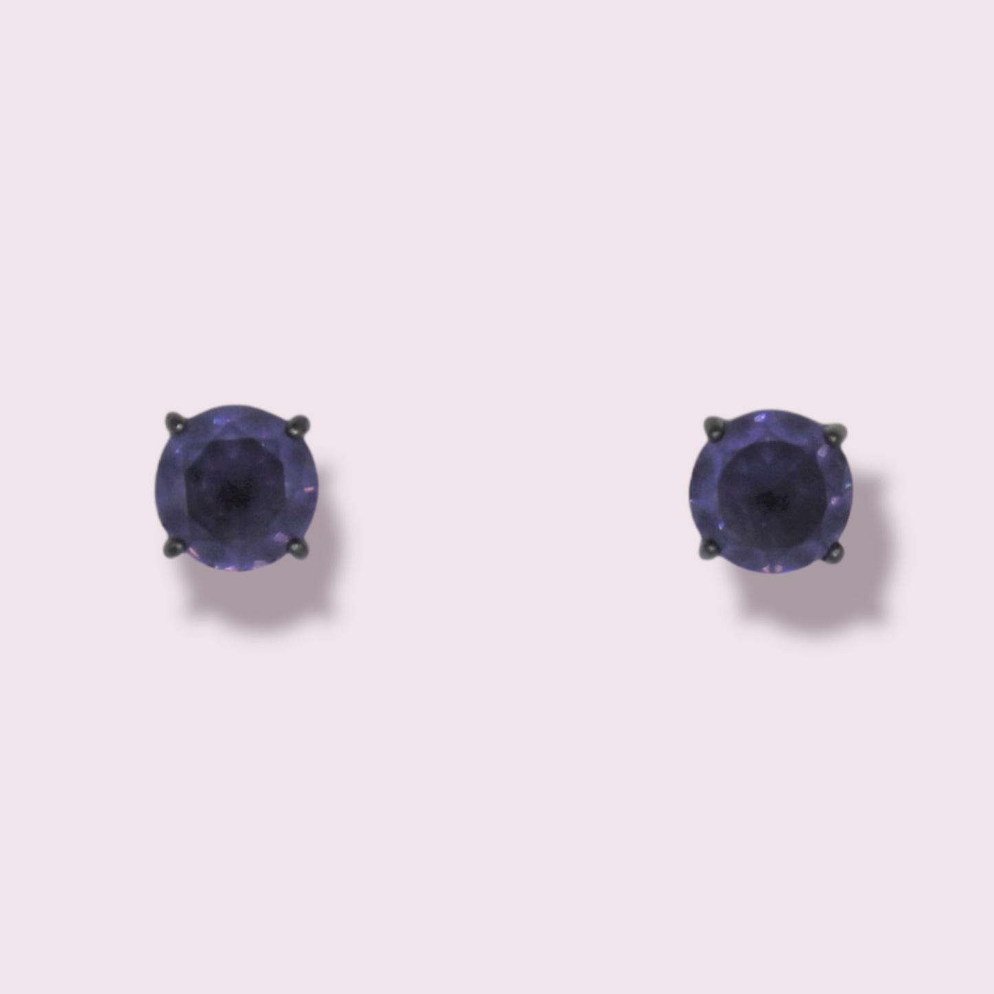 Purple Circle Earrings