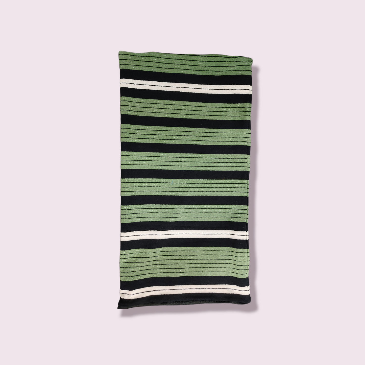 Reversible Black & Green Stripes Maxi Headband