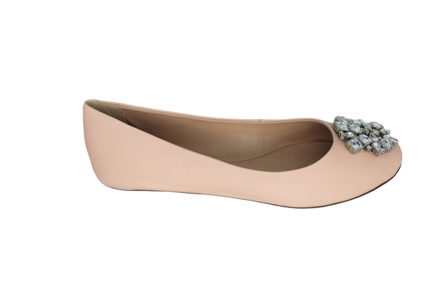 Ballet Flat Gemstone Light Pink Leather