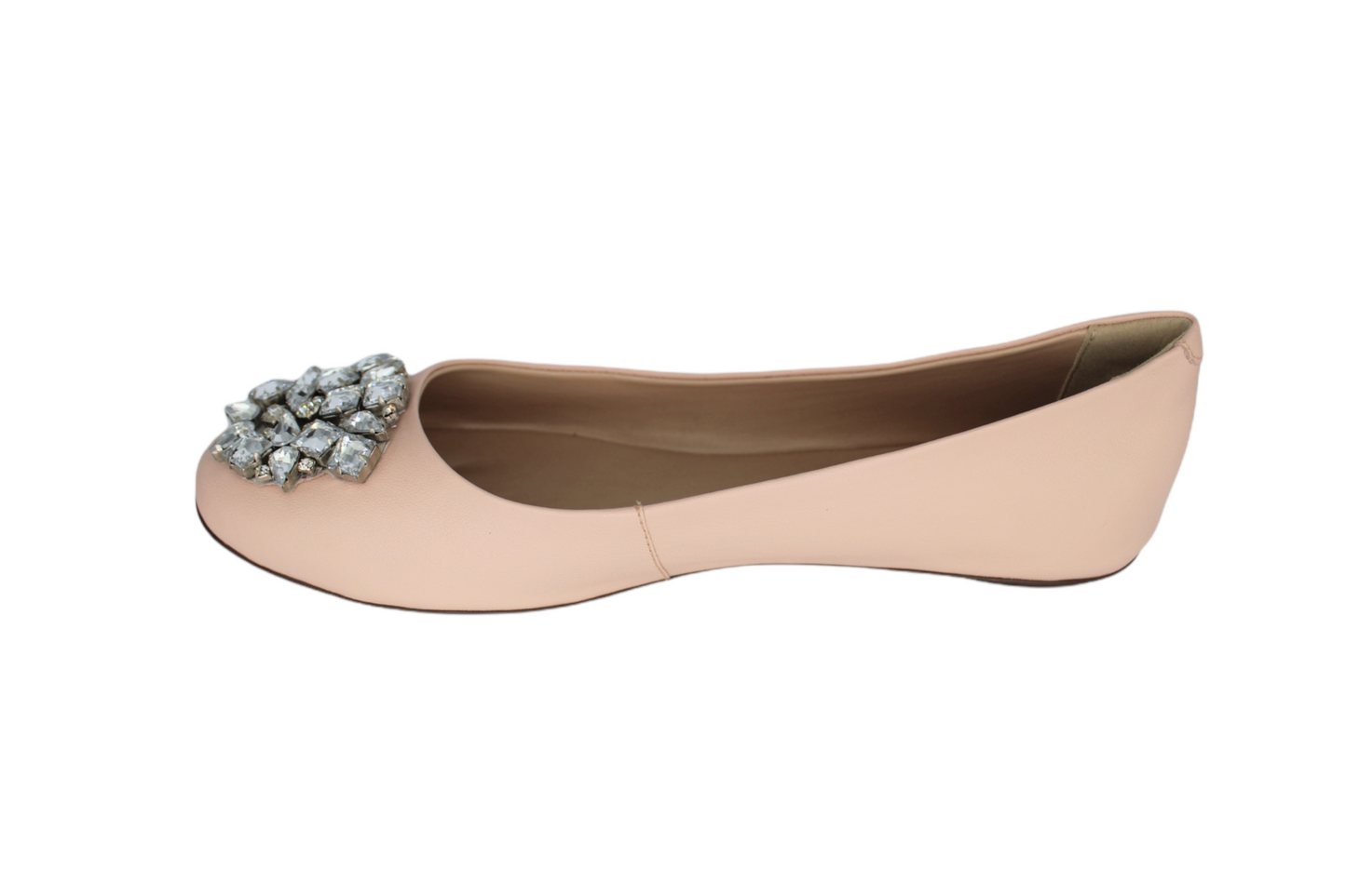 Ballet Flat Gemstone Light Pink Leather