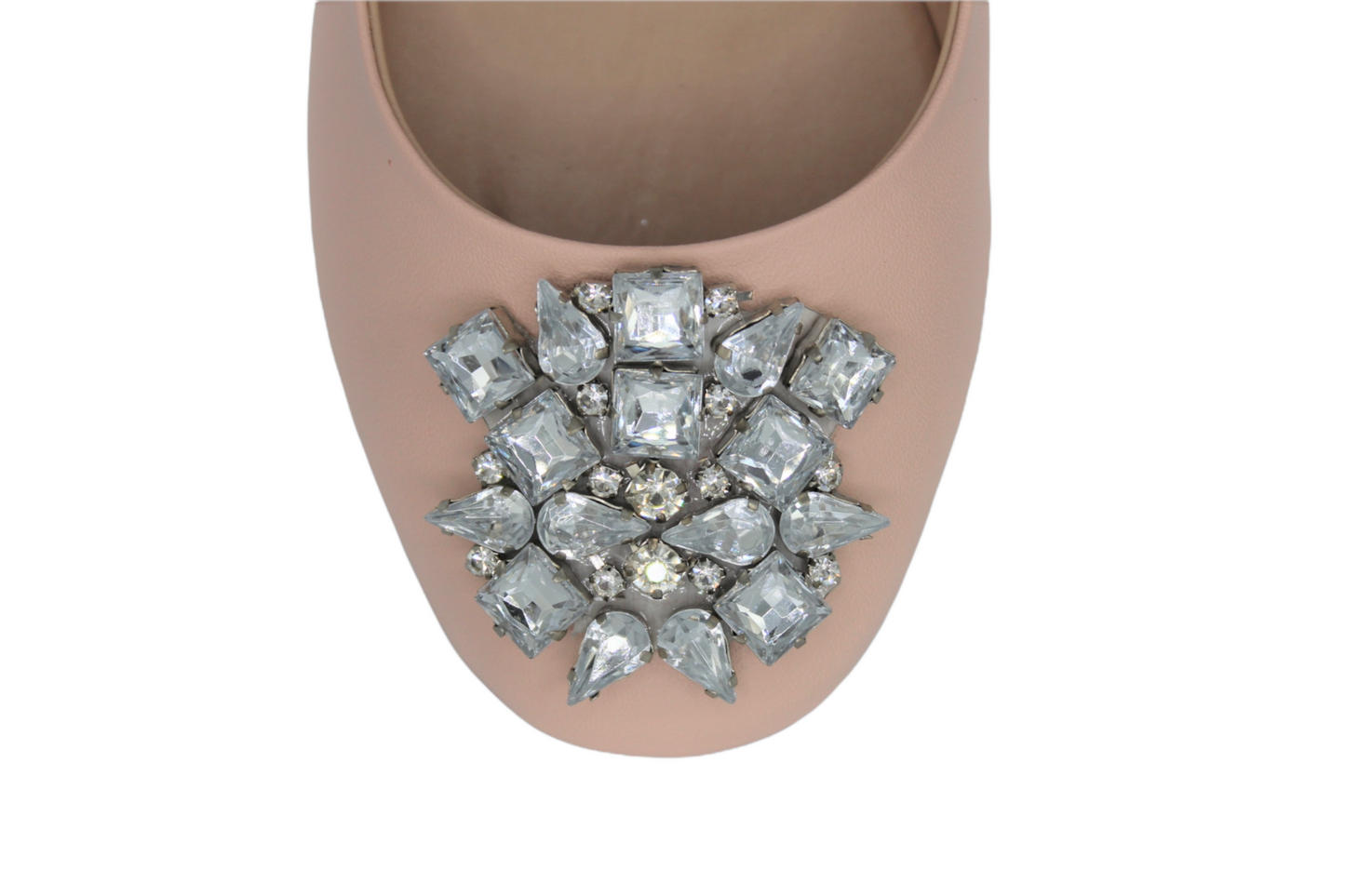 Ballet Flat Gemstone Light Pink Leather